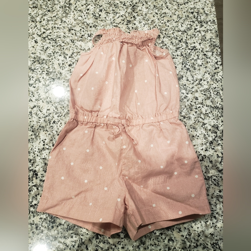 Pink Polka Dot Romper